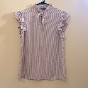 Blush pink ruffled tank